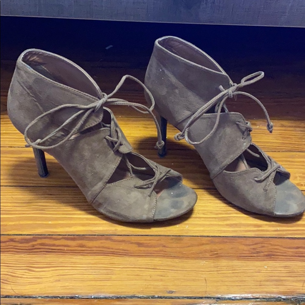 Madeline Stuart lace-up heels